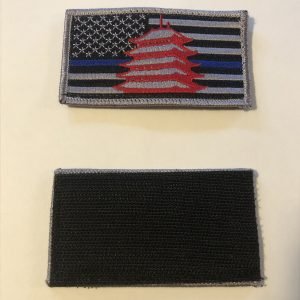 Thin Blue Line Pagoda US Flag Velcro Patch