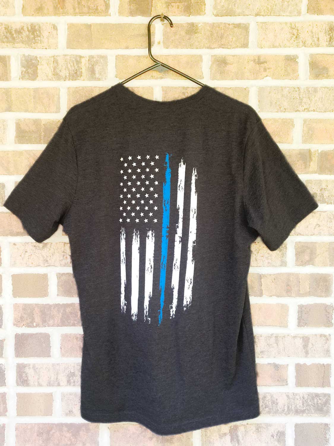 back of RPBA Gray flag T-shirt